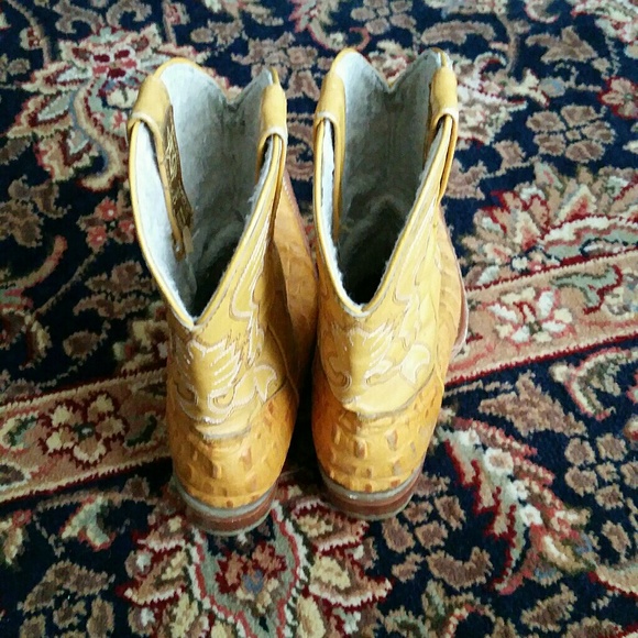 Little Boys Brown Alligator Tail Boots - Size 13 - Picture 4 of 5